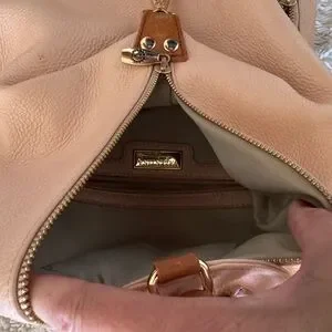 Valentina Pink and Tan Women\'s Backpack Valentina | Bags | Valentina Elegant Pink Tan Leather  main image 4